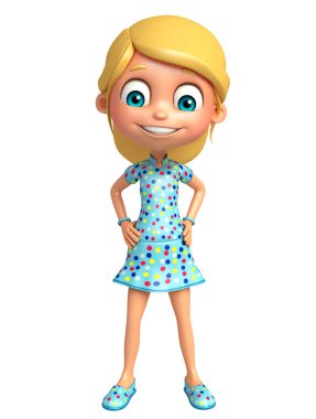 Çocuk kız komik poza sahip