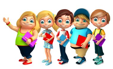 Çocuk erkek ve kız kitap ile