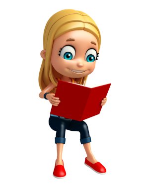 çocuk kız kitap ile