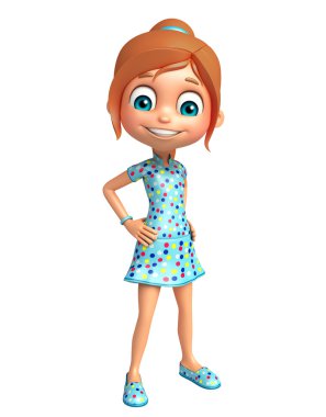 Çocuk kız komik poza sahip