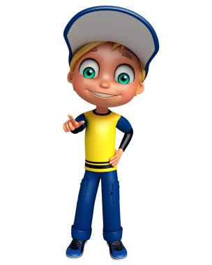 Çocuk boy gösteren poz ile