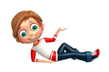 Çocuk çocuk komik poza sahip