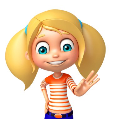 çocuk kız en iyi işareti ile