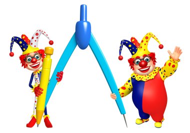 Çizim pusula ile palyaço