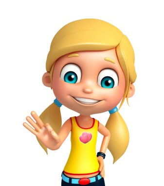 çocuk kız en iyi işareti ile