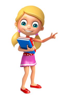 çocuk kız kitap ile