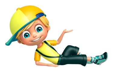 Çocuk çocuk komik poza sahip