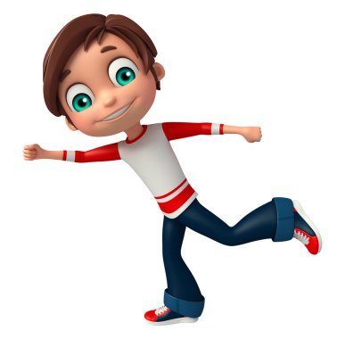 Çocuk çocuk çalışan poz ile