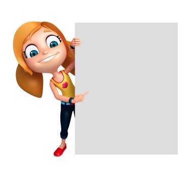 Beyaz tahta çocuk kızla