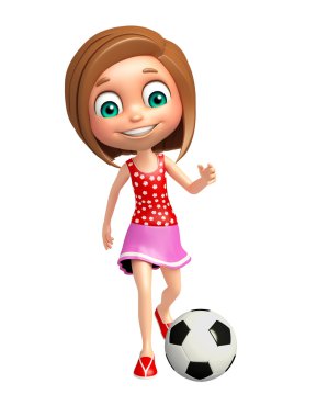 Futbol çocuk kızla