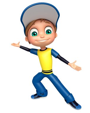 Çocuk çocuk komik poza sahip