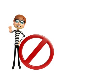 illüstrasyon karikatür hırsız