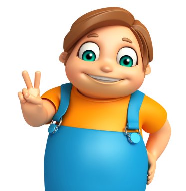 Zafer pozu çocukla çocuk