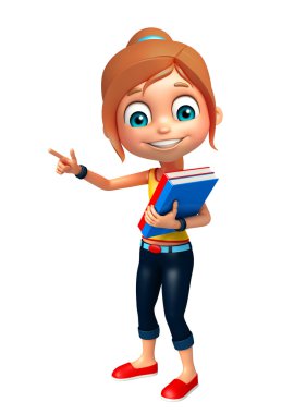 çocuk kız kitap ile