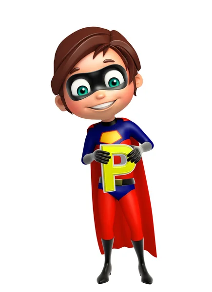 Superboy s P alphabate — Stock fotografie