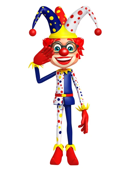 Clown con cartello di saluto — Foto Stock