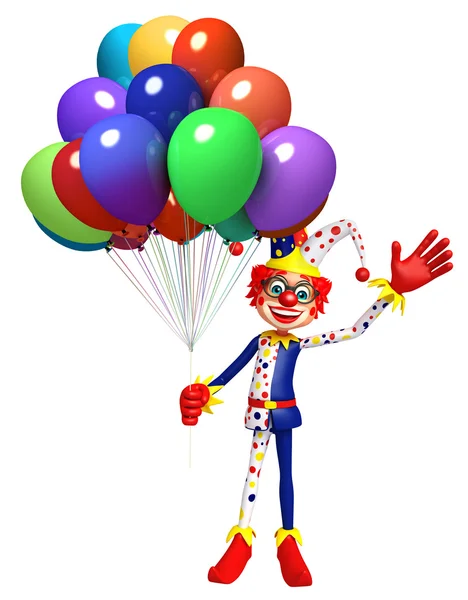 Clown with Balloon — Stock Photo, Image