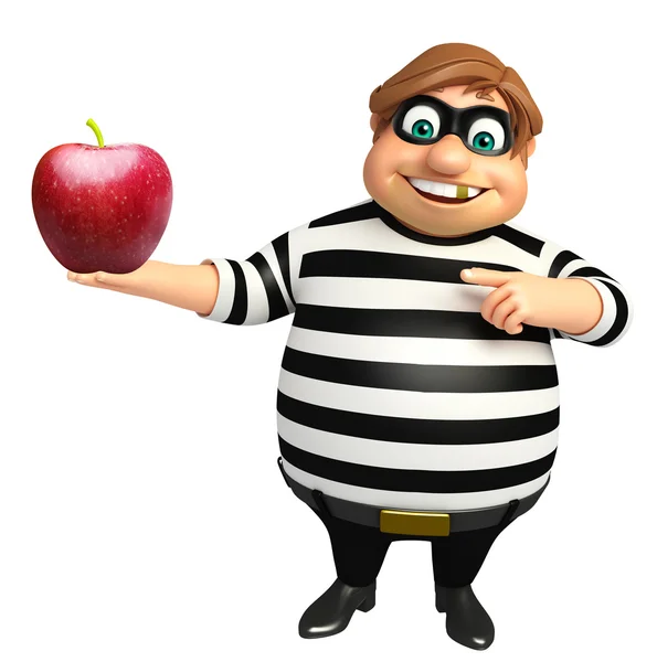 Zloděj s jablky — Stock fotografie