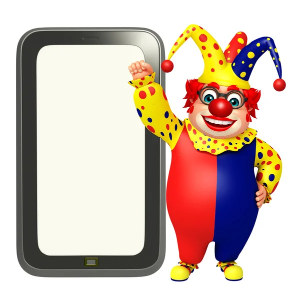 Clown met Tab — Stockfoto