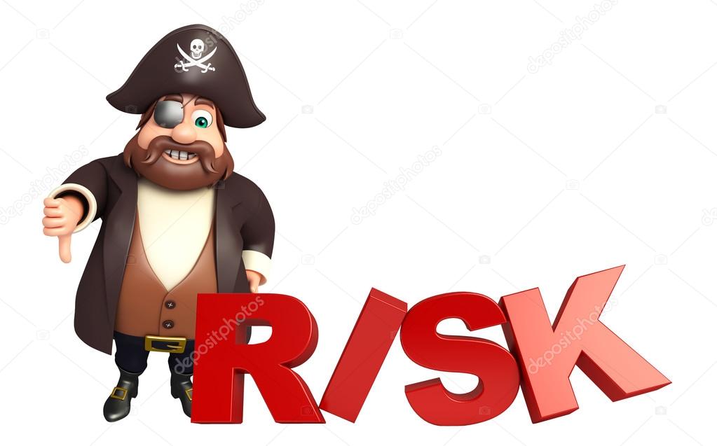 Pirate with Risk sign
