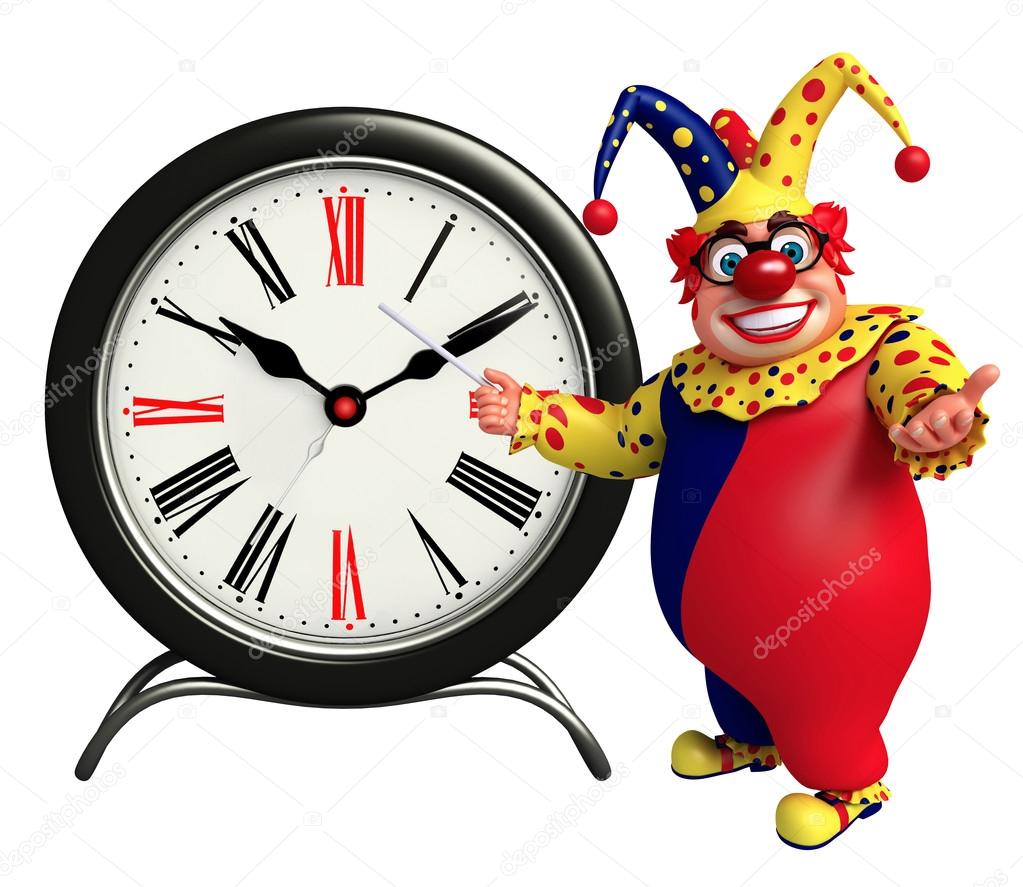 Clown with Clock Stock Photo by ©visible3dscience 123776532