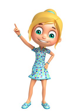 İşaret poz ile çocuk kız