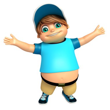 Çocuk çocuk komik poza sahip