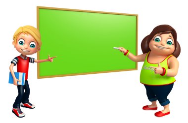 Çocuk erkek ve kız ile yönetim kurulu yazma