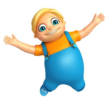 çocuk çocuk atlama poz ile