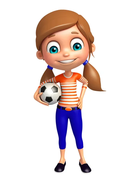 Futbol çocuk kızla — Stok fotoğraf