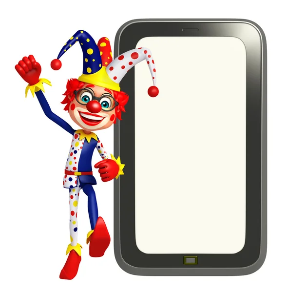 Clown con scheda — Foto Stock