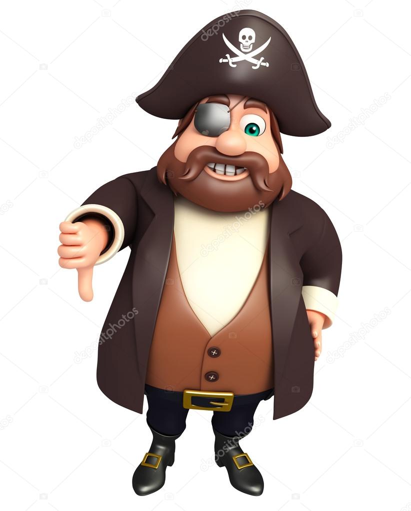 Pirate with Thumbs down