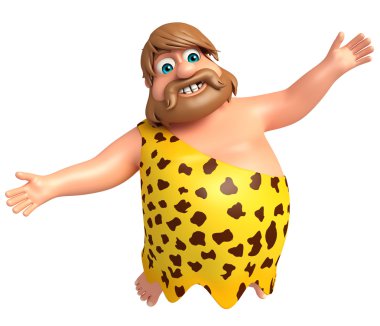 Mağa ra Ada mı atlama poza sahip