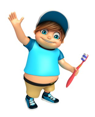 çocuk çocuk diş fırçası ile