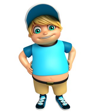 Çocuk çocuk komik poza sahip