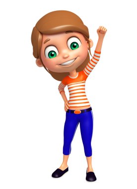 Çocuk kız komik poza sahip