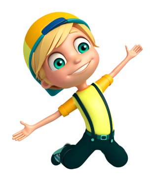 çocuk çocuk atlama poz ile