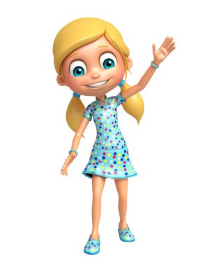 Çocuk kız komik poza sahip