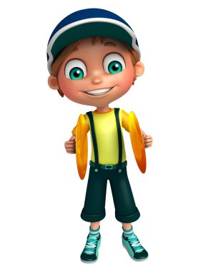 Çocuk çocuk müzik aleti ile