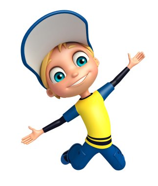 çocuk çocuk atlama poz ile