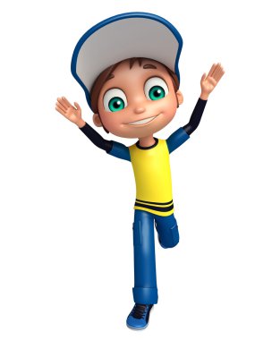 Çocuk çocuk komik poza sahip