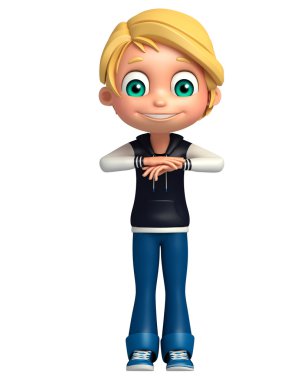 Çocuk çocuk komik poza sahip