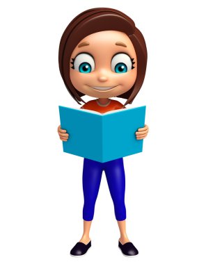 çocuk kız kitap ile