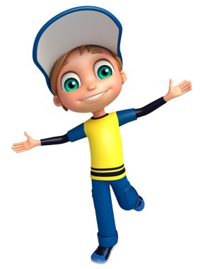 Çocuk çocuk komik poza sahip