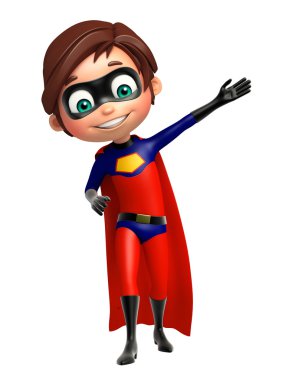 Süper komik poz ile çocuk