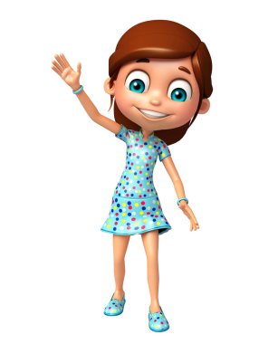 Çocuk kız komik poza sahip