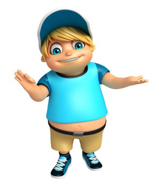 Çocuk çocuk komik poza sahip