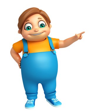 Çocuk boy gösteren poz ile