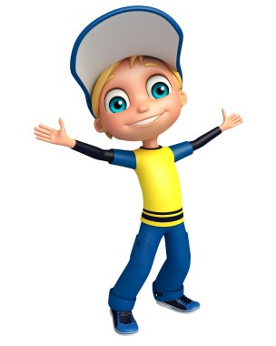 Çocuk çocuk komik poza sahip