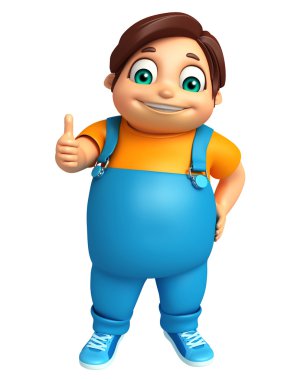 Poz yukarı Thums çocukla çocuk